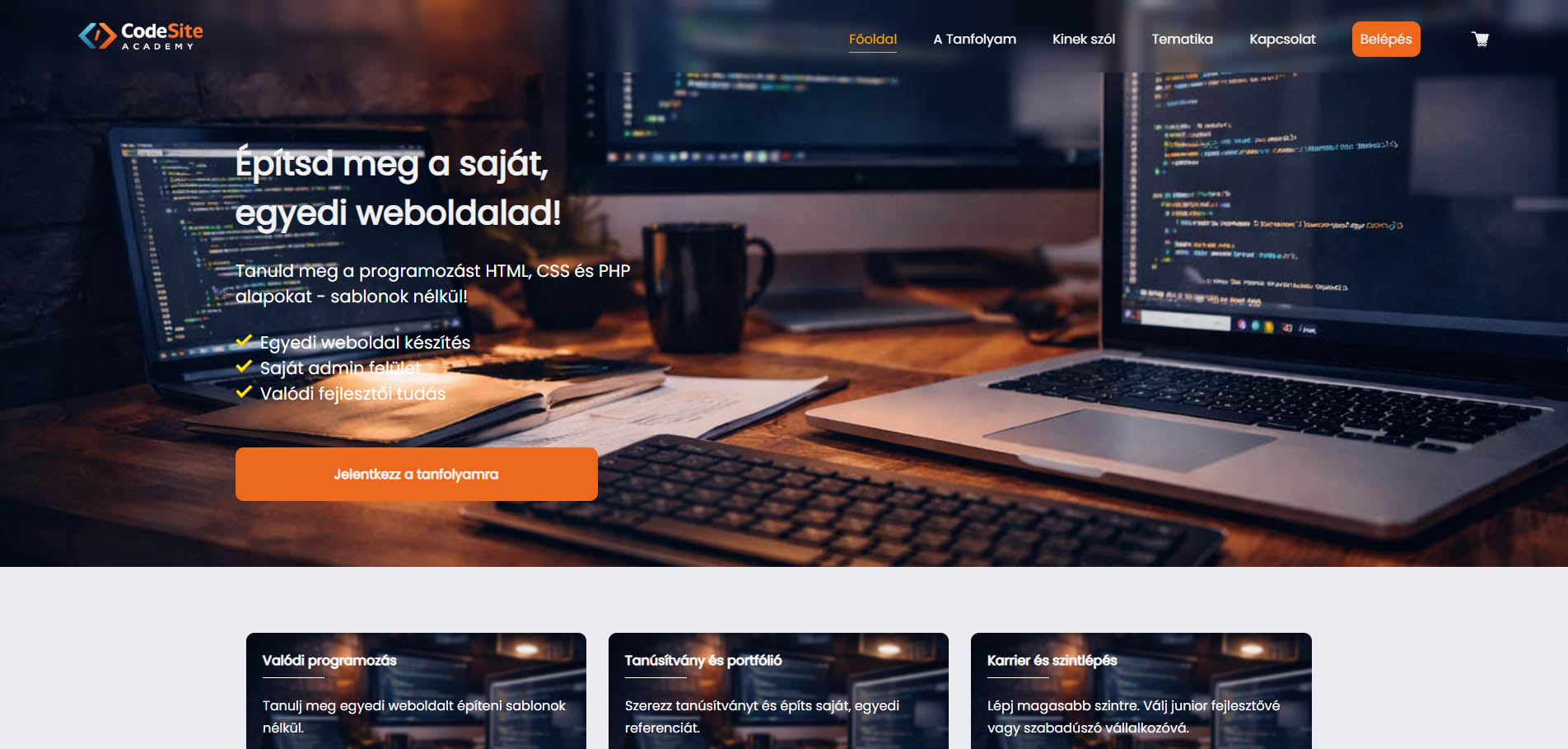 Weboldal készítő tanfolyam