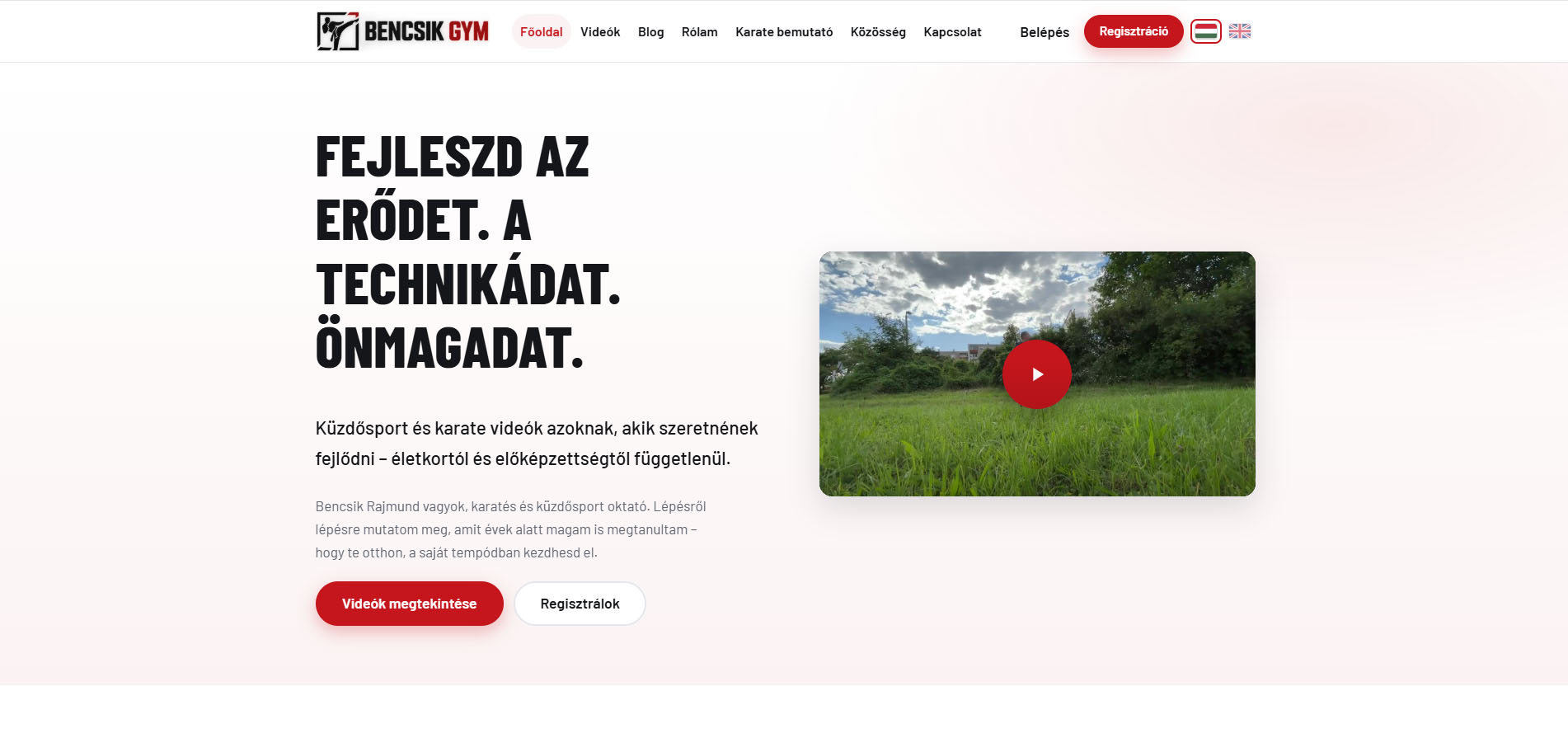 Küzdősport videók weboldal